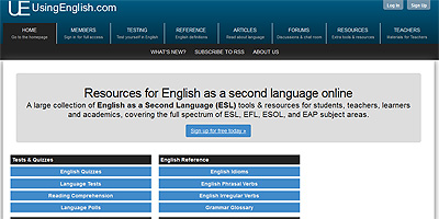 using english