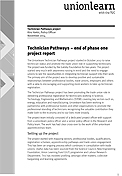 Technician Pathways – end of phase one project report