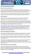 Technician registration and unions flyer