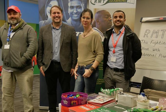 RMT Learning team promotes courses to London Underground workers