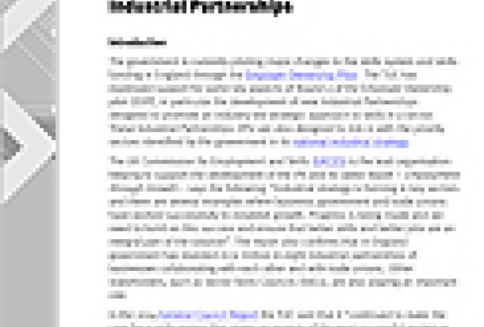 Industrial Partnerships Briefing paper November 2014