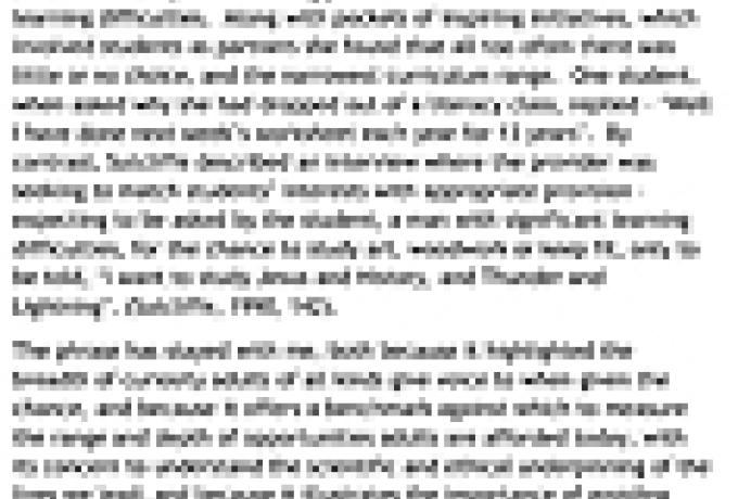 Intro: Thunder and Lightning, Jesus and History. Why Adult Learning matters