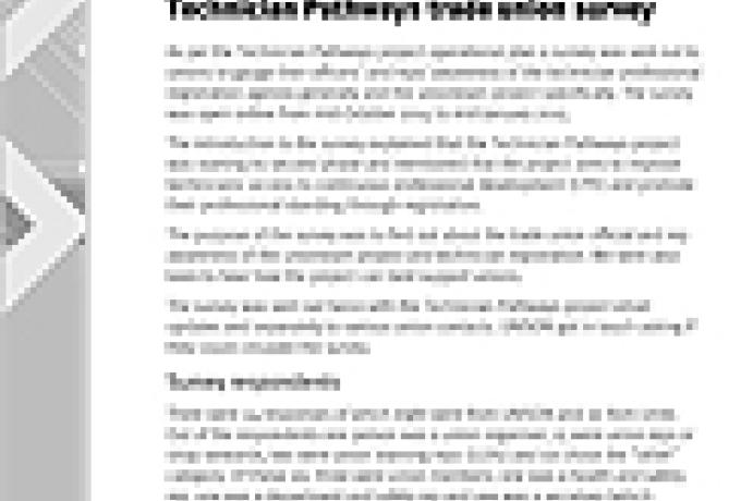 Technician Pathways trade union survey