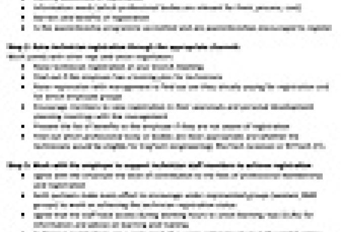 Technician registration action planning for union reps flyer